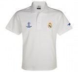 Real Madrid UEFA Champions League Core Crest Polo - White