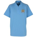 Manchester City Essential Steering Zip Polo Top - Sky