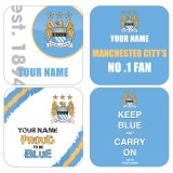 Manchester City Personalised 4 Pack Coasters