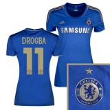 Chelsea Home Shirt 2012/13 - Womens Including Gold Star with Drogba 11 printing