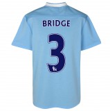 Manchester City Home Shirt 2011/12 with Bridge 3 printing