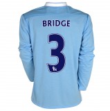 Manchester City Home Shirt 2011/12 - Long Sleeved with Bridge 3 printing