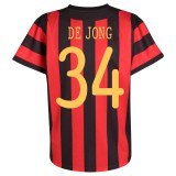 Manchester City Away Shirt Including European Printing 2011/12 with De Jong 34 Printing