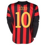 Manchester City Away Shirt Including European Printing 2011/12 - Long Sleeved with Dzeko 10 Printing