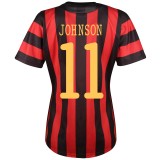 Manchester City Away Shirt Including European Printing 2011/12  - Womens with Johnson 11 Printing