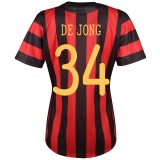 Manchester City Away Shirt Including European Printing 2011/12  - Womens with De Jong 34 Printing