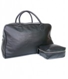 Leather Football Bag and Toiletry Bag // Black