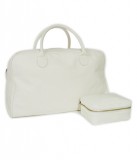 Leather Football Bag and Toiletry Bag // White