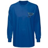 Футболка Antigua St. Louis Blues Distressed Primary Logo Long-Sleeve T-Shirt - Royal Blue