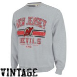 Толстовка CCM New Jersey Devils Ash Team Classic Pullover Crew Sweatshirt